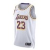 Los Angeles Lakers Nike Association Edition Swingman Jersey - White - Lebron James - Unisex