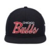 Men's Mitchell & Ness Black Chicago Bulls Hardwood Classics Script 2.0 Snapback Hat