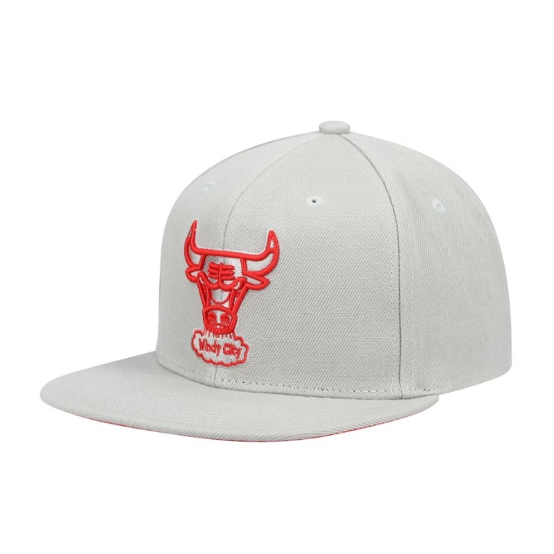 Men's Mitchell & Ness Gray Chicago Bulls Hardwood Classics Tonal Snapback Hat