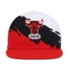 Men's Mitchell & Ness White/Red Chicago Bulls Hardwood Classics Paintbrush Snapback Hat