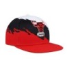 Men's Mitchell & Ness White/Red Chicago Bulls Hardwood Classics Paintbrush Snapback Hat