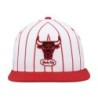 Men's Mitchell & Ness White Chicago Bulls Hardwood Classics Pinstripe Snapback Hat