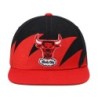 Men's Mitchell & Ness Black/Red Chicago Bulls Hardwood Classics Sharktooth Snapback Hat