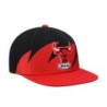 Men's Mitchell & Ness Black/Red Chicago Bulls Hardwood Classics Sharktooth Snapback Hat