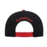 Men's Mitchell & Ness Black/Red Chicago Bulls Hardwood Classics Sharktooth Snapback Hat