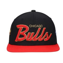 Men's Mitchell & Ness Black Chicago Bulls NBA 75th Anniversary Snapback Hat