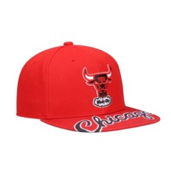 Men's Mitchell & Ness Red Chicago Bulls Hardwood Classics Swingman Pop Snapback Hat