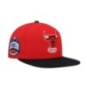 Men's Mitchell & Ness Red/Black Chicago Bulls Hardwood Classics Coast to Coast Fitted Hat