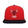 Men's Mitchell & Ness Red/Black Chicago Bulls Hardwood Classics Coast to Coast Fitted Hat