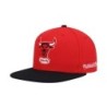 Men's Mitchell & Ness Red/Black Chicago Bulls Hardwood Classics Coast to Coast Fitted Hat