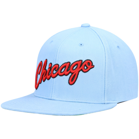 Men's Mitchell & Ness Light Blue Chicago Bulls Hardwood Classics Core Snapback Hat