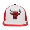 Men's Mitchell & Ness White/Red Chicago Bulls Day One Snapback Hat