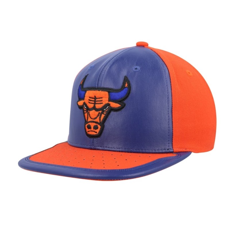 Men's Mitchell & Ness Royal/Orange Chicago Bulls Day One Snapback Hat