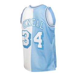 Shaquille O'Neal Powder Blue/White Los Angeles Lakers Hardwood Classics 1996/97 Split Swingman Jersey