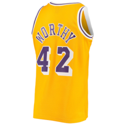 Men's Gold Los Angeles Lakers 1984-85 Hardwood Classics Swingman Jersey