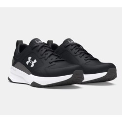 Men's UA Charged Edge Black and White Training Shoe