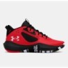 Elementary School UA Lockdown 6 Red Basketball Shoes