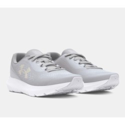 Girls Elementary School UA Rogue 4 Gray Running Shoes