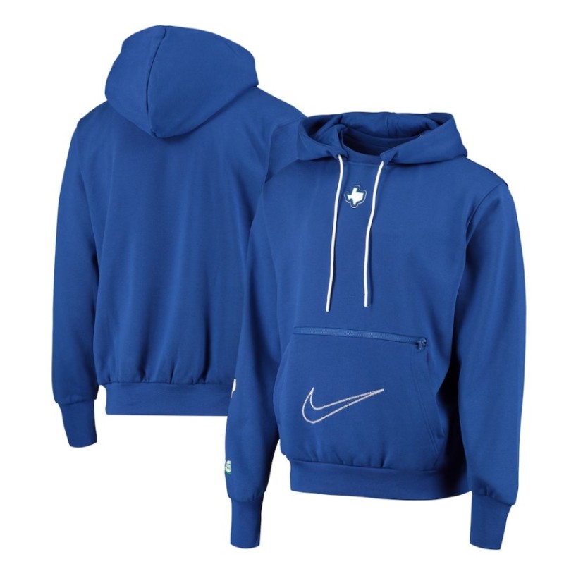 Dallas Mavericks Nike City Edition Courtside Fleece Hoodie - Rush Blue - Mens