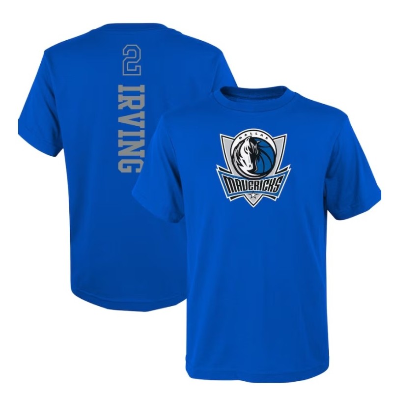 Dallas Mavericks Kyrie Irving Name & Number T-Shirt - Royal Blue - Mens