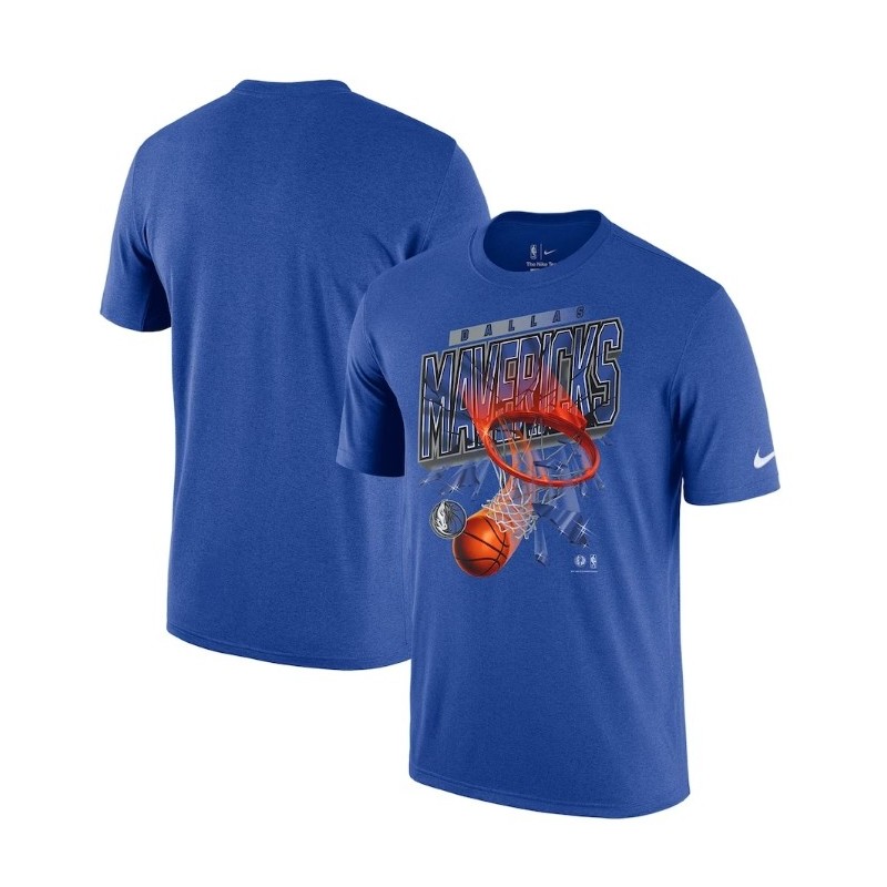 Dallas Mavericks Nike Shattered Logo T-Shirt - Blue