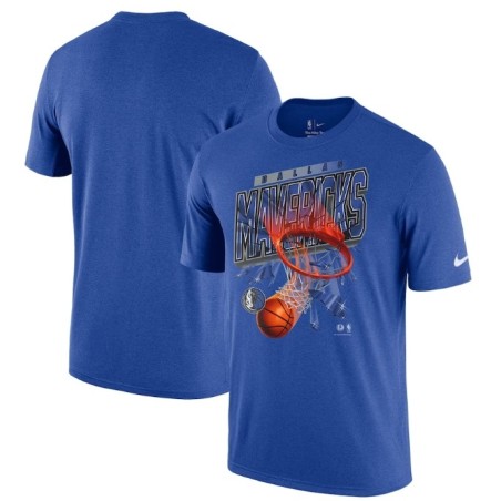 Dallas Mavericks Nike Shattered Logo T-Shirt - Blue