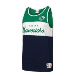 Men's Mitchell & Ness Navy Dallas Mavericks Special Script Tank Top