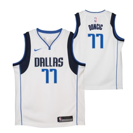 Dallas Mavericks Nike Association Edition Swingman Jersey - White - Luka Doncic