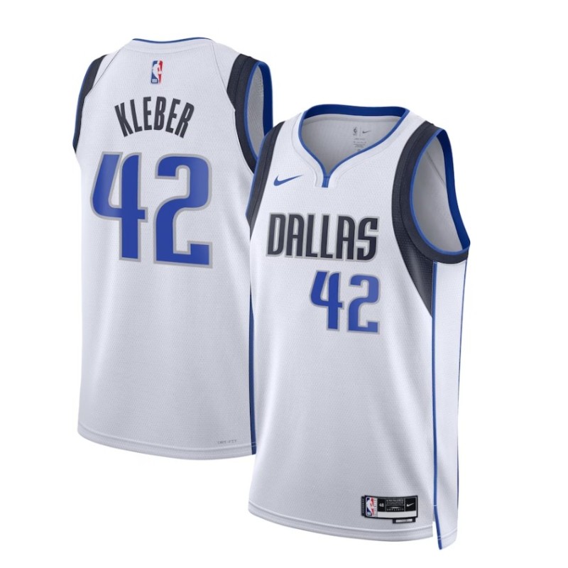 Dallas Mavericks Nike Association Edition Swingman Jersey - White - Maximillian Kleber