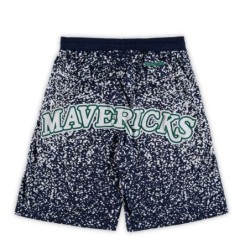 Men's Mitchell & Ness Navy Dallas Mavericks Big & Tall Hardwood Classics Jumbotron Shorts