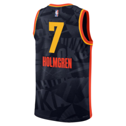 Oklahoma City Thunder Nike City Edition Swingman Jersey 23 - Black - Chet Holmgren