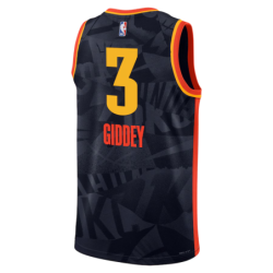 Oklahoma City Thunder Nike City Edition Swingman Jersey 23 - Black - Josh Giddey