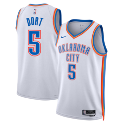 Oklahoma City Thunder Nike Association Edition Swingman Jersey - White - Luguentz Dort