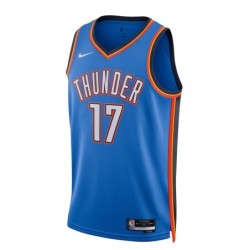 Oklahoma City Thunder Nike Icon Edition Swingman Jersey - Blue - Aleksej Pokusevski