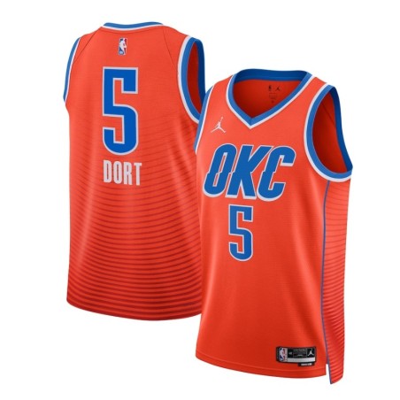 Oklahoma City Thunder Jordan Statement Edition Swingman Jersey - Orange - Luguentz Dort