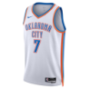 Oklahoma City Thunder Nike Association Edition Swingman Jersey - White - Chet Holmgren