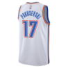 Oklahoma City Thunder Nike Association Edition Swingman Jersey - White - Aleksej Pokusevski