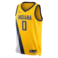 Indiana Pacers Jordan Statement Edition Swingman Jersey - Navy - Tyrese Haliburton