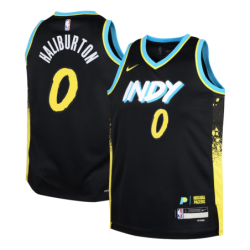 Indiana Pacers Nike City Edition Swingman Jersey 23 - Black - Tyrese Haliburton