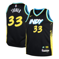 Indiana Pacers Nike City Edition Swingman Jersey 23 - Black - Myles Turner