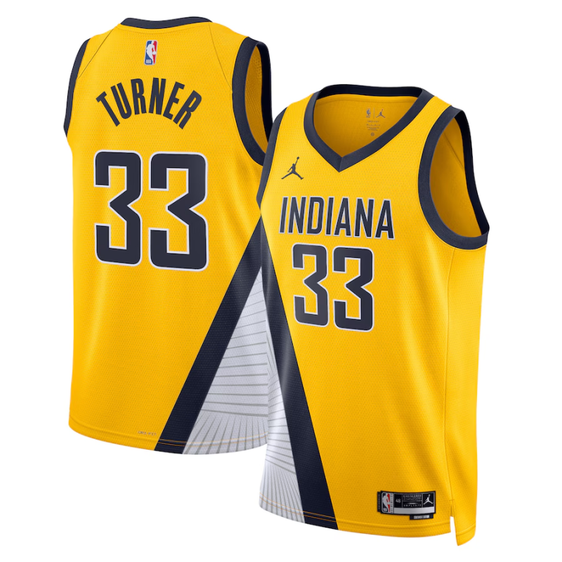 Indiana Pacers Jordan Statement Edition Swingman Jersey - Navy - Myles Turner