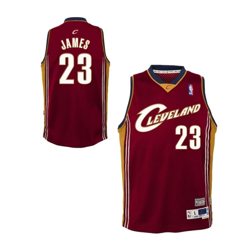 Cleveland Cavaliers LeBron James 2003-04 Hardwood Classics Swingman Jersey - Red Youth