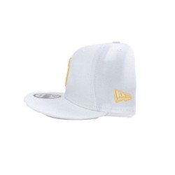 V Net white and gold snapback hat