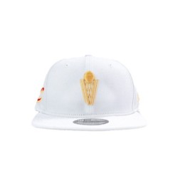 V Net white and gold snapback hat