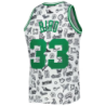 Larry Bird White Boston Celtics 1985/86 Hardwood Classics Doodle Swingman Jersey