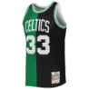 Larry Bird Black/Kelly Green Boston Celtics Hardwood Classics 1985/86 Split Swingman Jersey