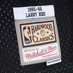 Larry Bird Black/Kelly Green Boston Celtics Hardwood Classics 1985/86 Split Swingman Jersey