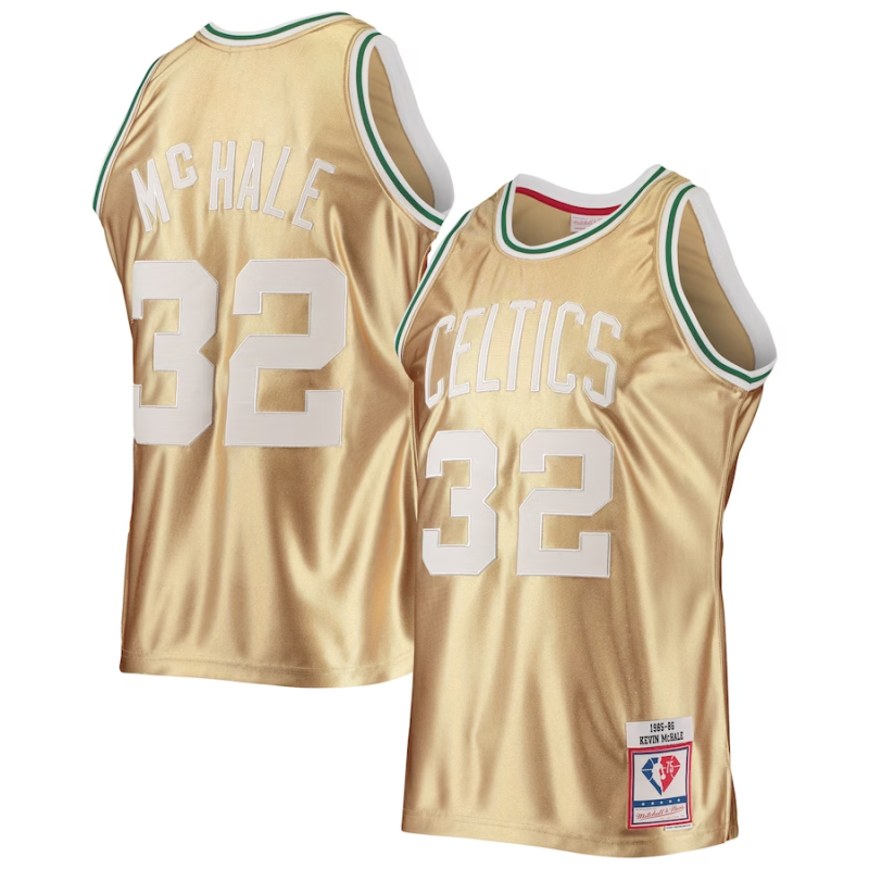 Kevin McHale Gold Boston Celtics 75th Anniversary 1985/86 Hardwood Classics Swingman Jersey