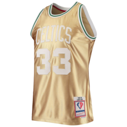 Larry Bird Gold Boston Celtics 75th Anniversary 1985/86 Hardwood Classics Swingman Jersey