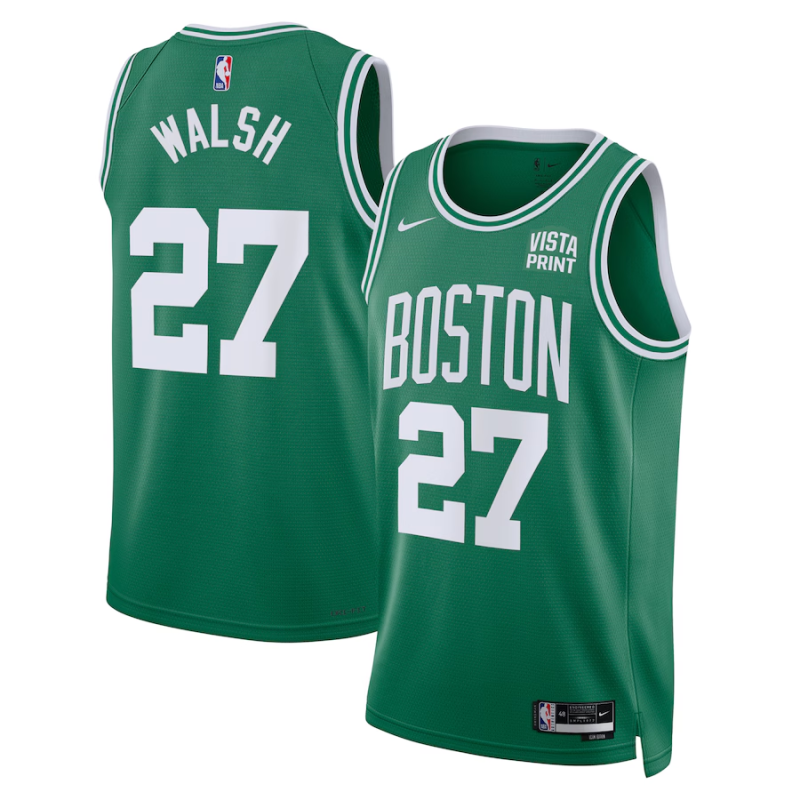 Nike Jordan Walsh Kelly Green Boston Celtics Swingman Badge Player Jersey